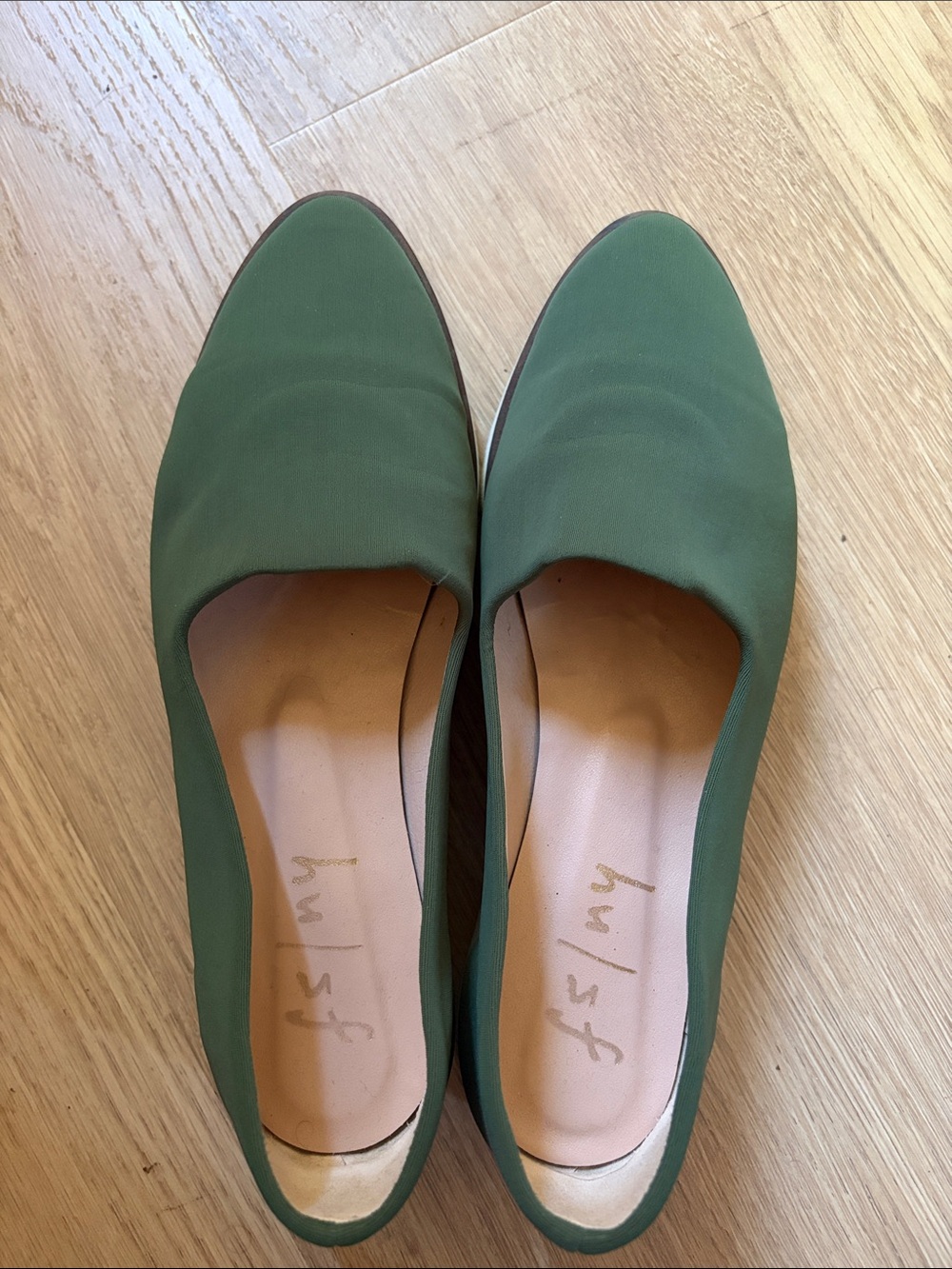 French Sole FSNY - green slip on shoes
